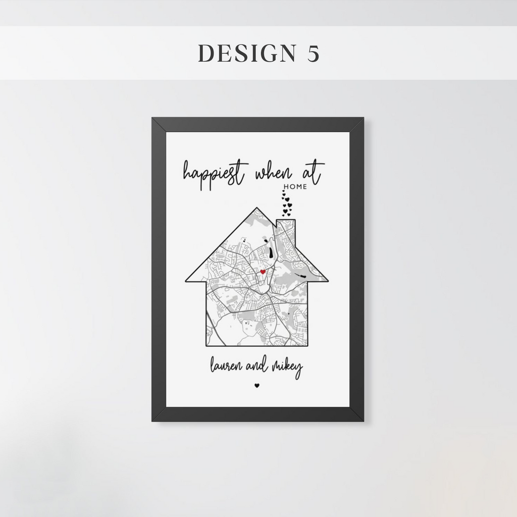 Personalized Home Map Sign