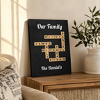 Family Crossword Canvas Sign
