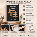 Family Crossword Canvas Sign