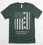 Personalized Papa Flag T-Shirt