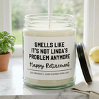 Funny Retirement Candle with Custom Name