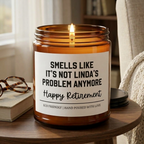 Funny Retirement Candle with Custom Name