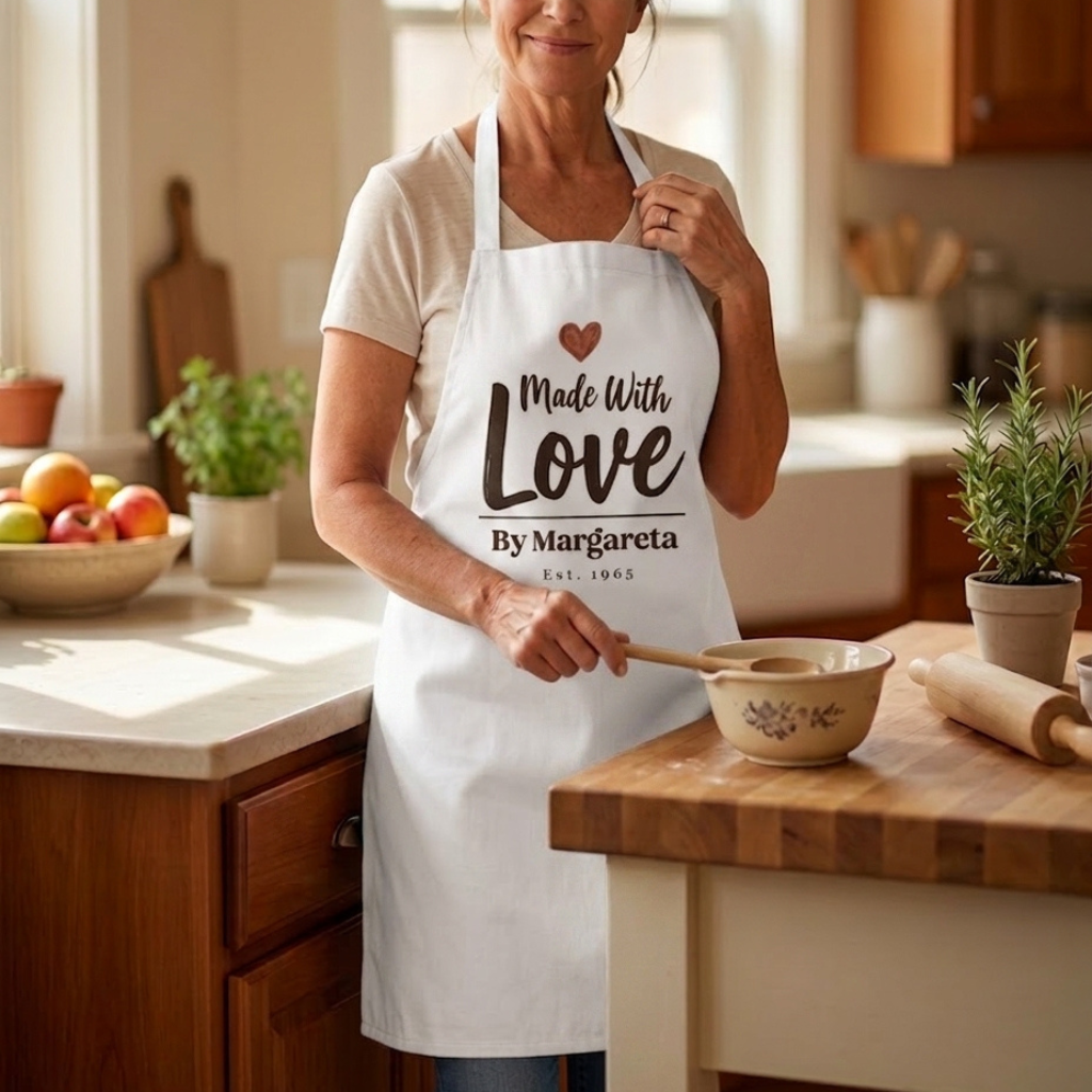 Personalized Made With Love Apron