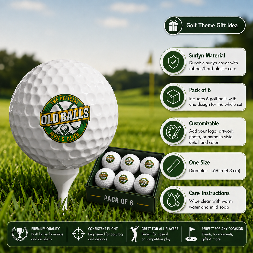Funny Old Man Golf Balls