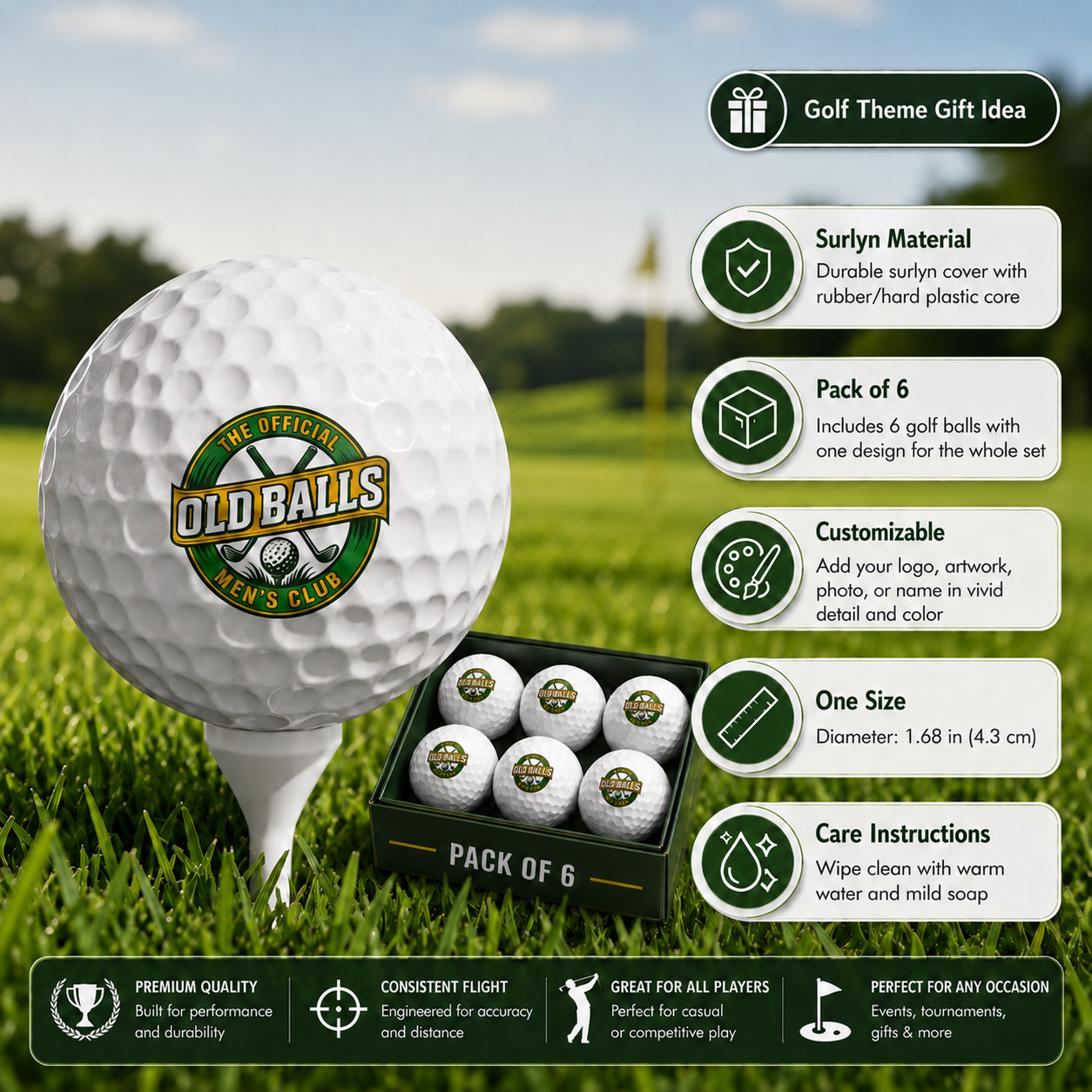 Funny Old Man Golf Balls