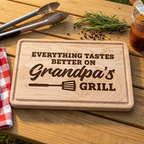 Personalized Grandpa's Grill Wood Cutting Board
