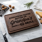 Personalized Grandpa's Grill Wood Cutting Board
