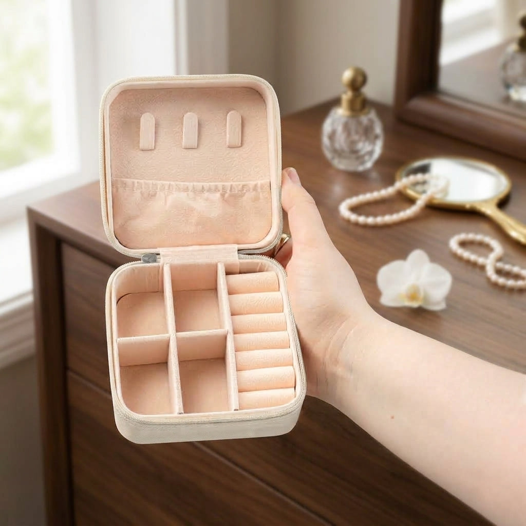 Birth Flower Travel Jewelry Case