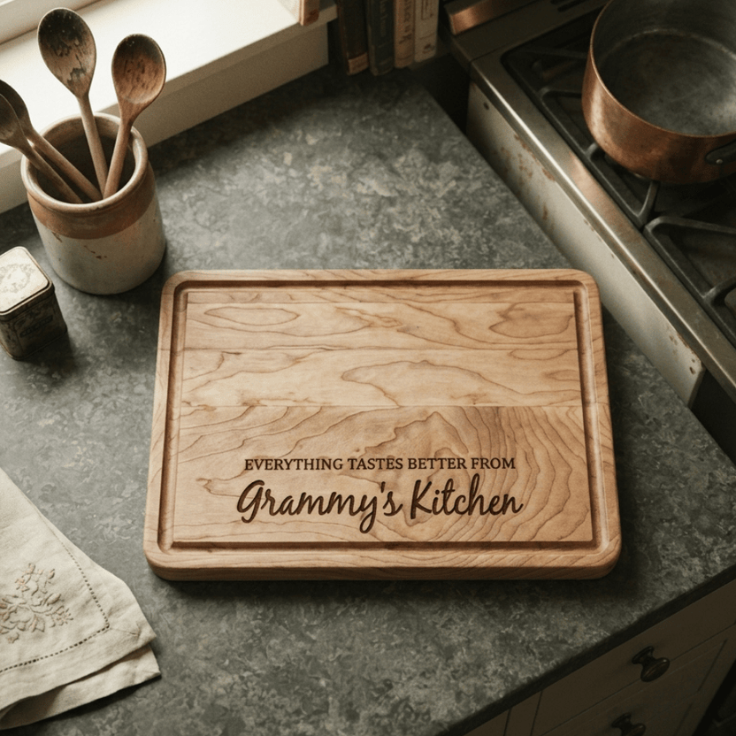 Personalized Grandma's Kitchen Wood Cutting Board
