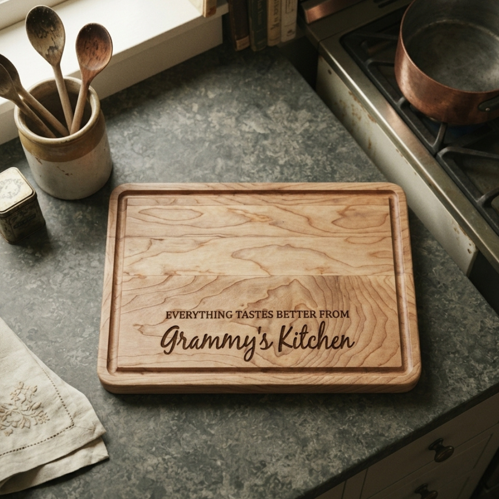 Personalized Grandma's Kitchen Wood Cutting Board
