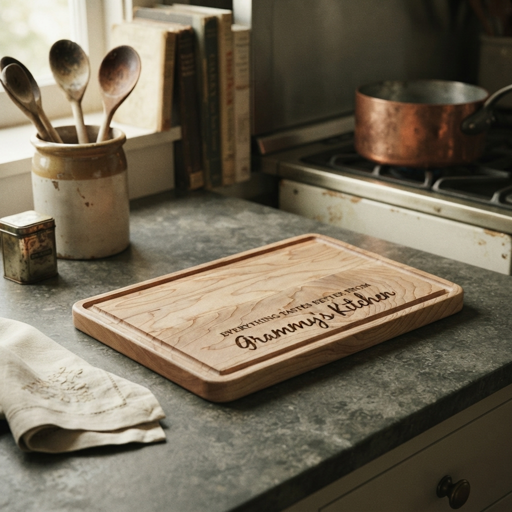 Personalized Grandma's Kitchen Wood Cutting Board