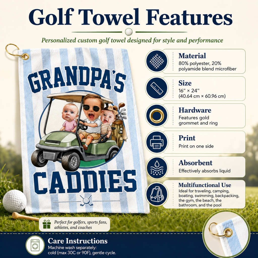 Grandpa's Caddies Golf Towel