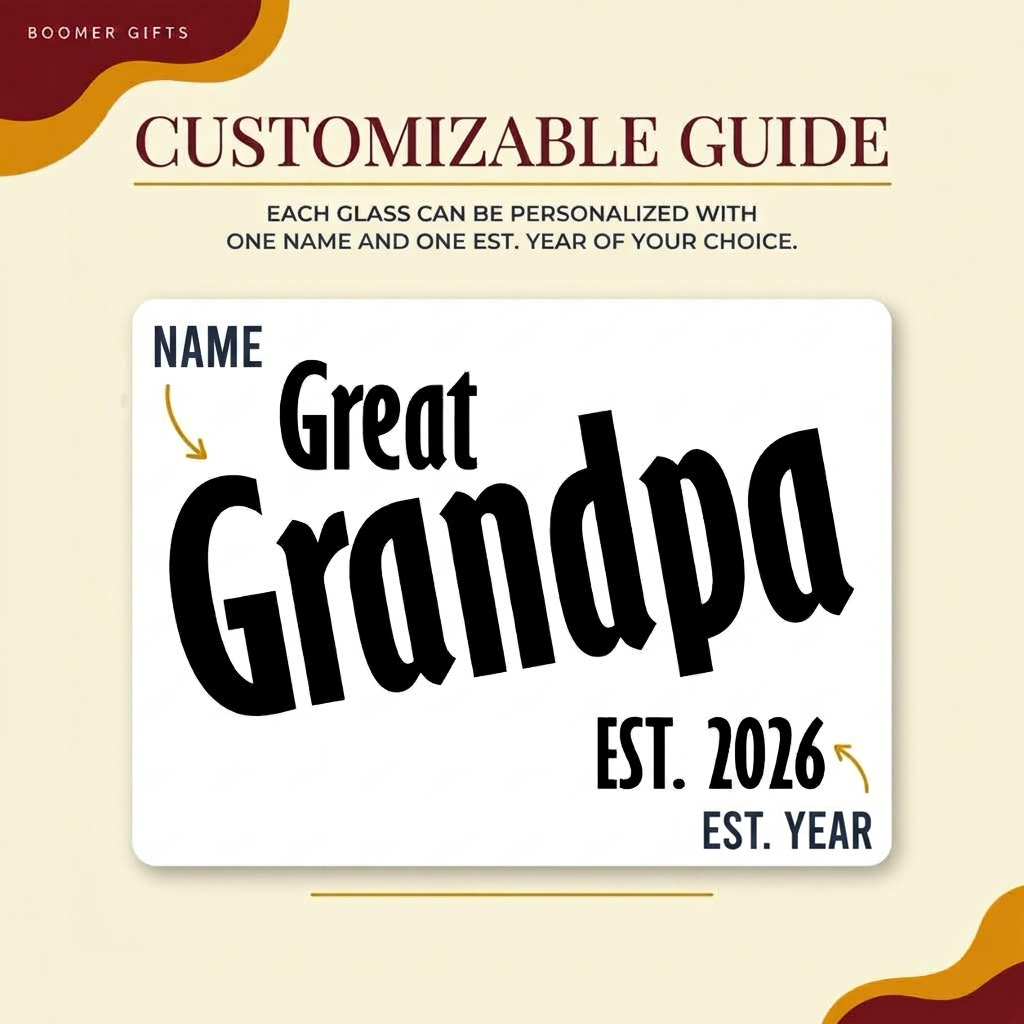 Personalized Grandpa Beer Can Glass