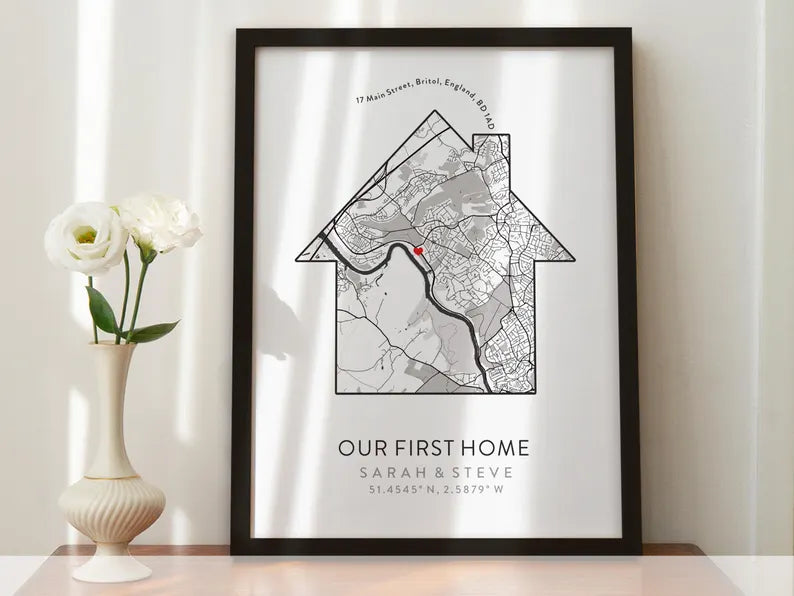 Personalized Home Map Print