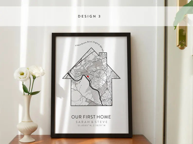 Personalized Home Map Print