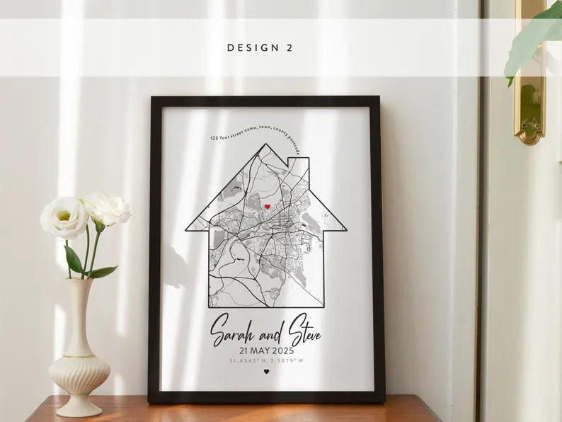 Personalized Home Map Print