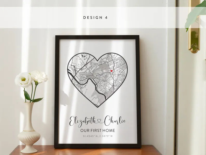 Personalized Home Map Print