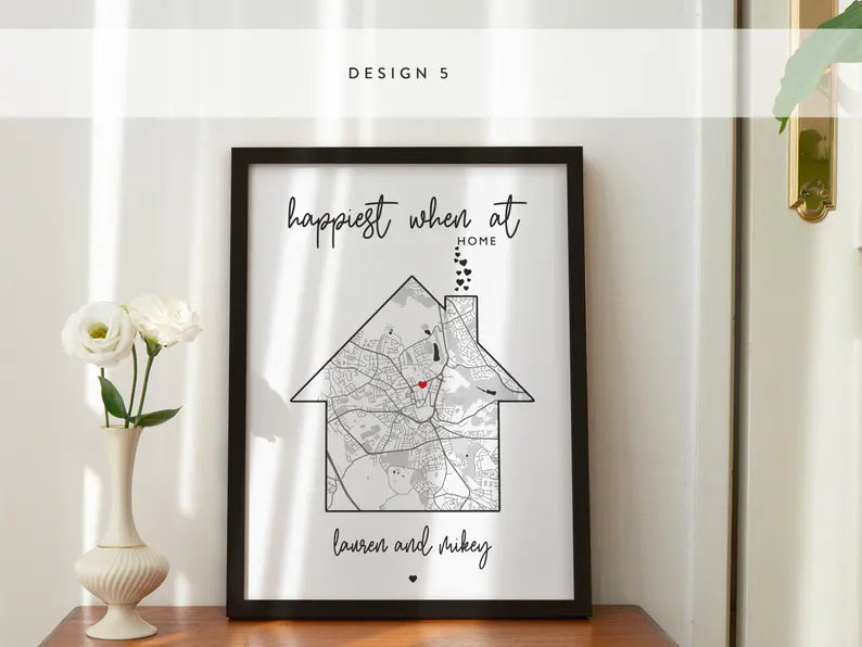 Personalized Home Map Print