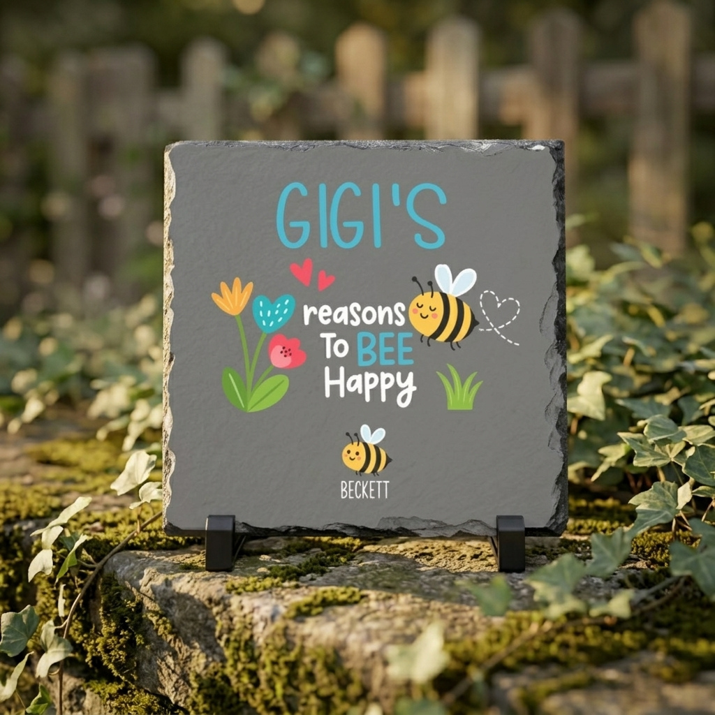 Personalized Grandma Slate Plaque with Grandkids Names