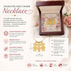 Engraved Kids Charm Necklace