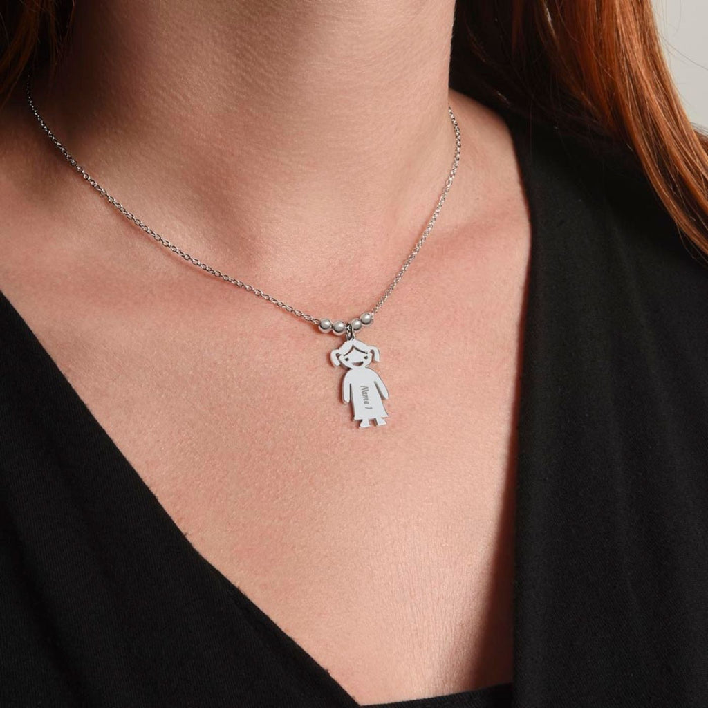 Engraved Kids Charm Necklace