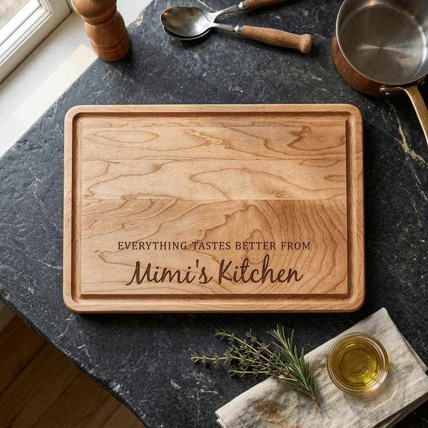 Personalized Grandma's Kitchen wood cutting board