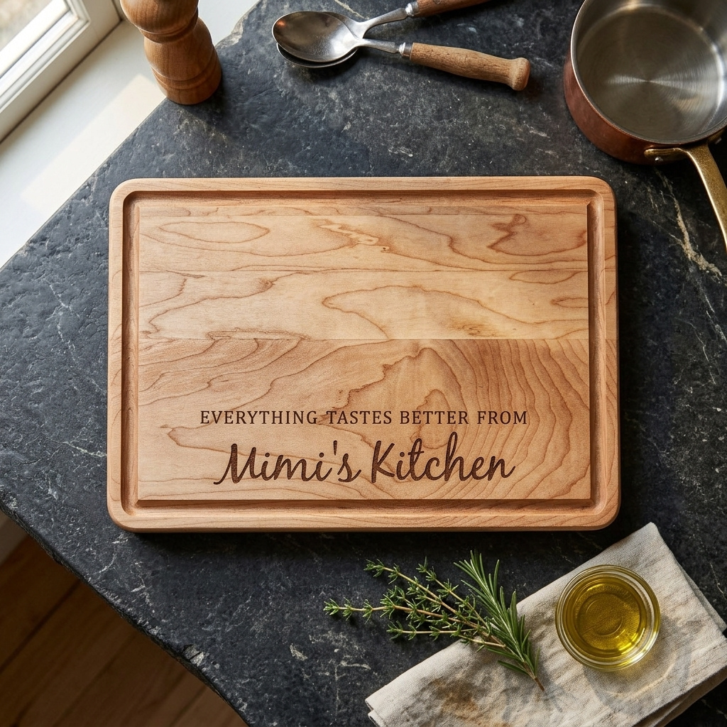 Personalized Grandma's Kitchen Wood Cutting Board