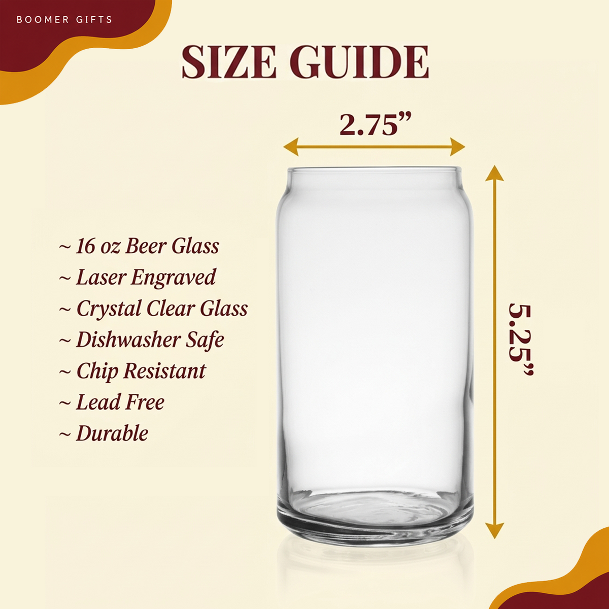 Personalized Grandpa Beer Can Glass
