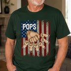 Papa Grandkids Hands Flag T-Shirt