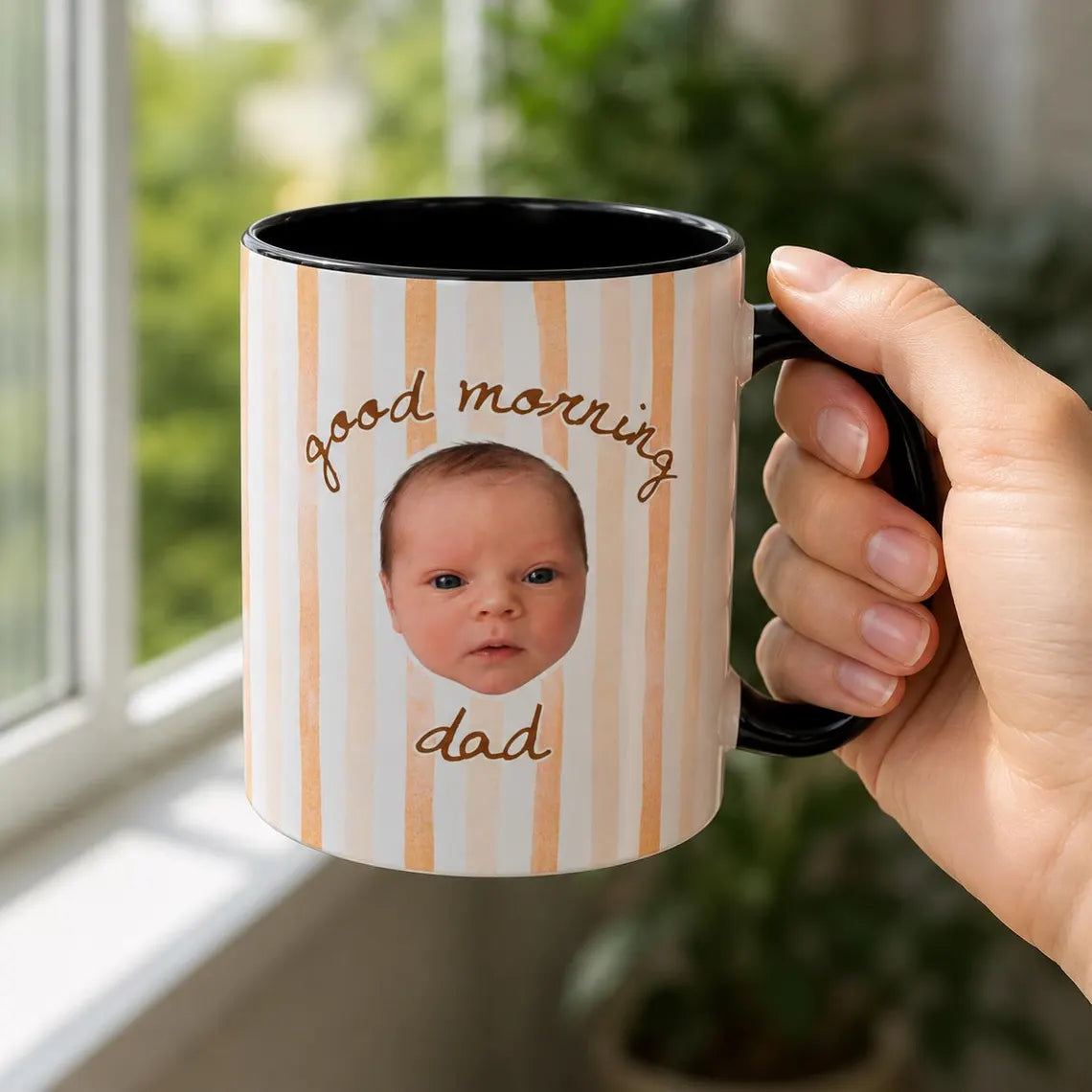 Personalized Baby Face Mug for Dad