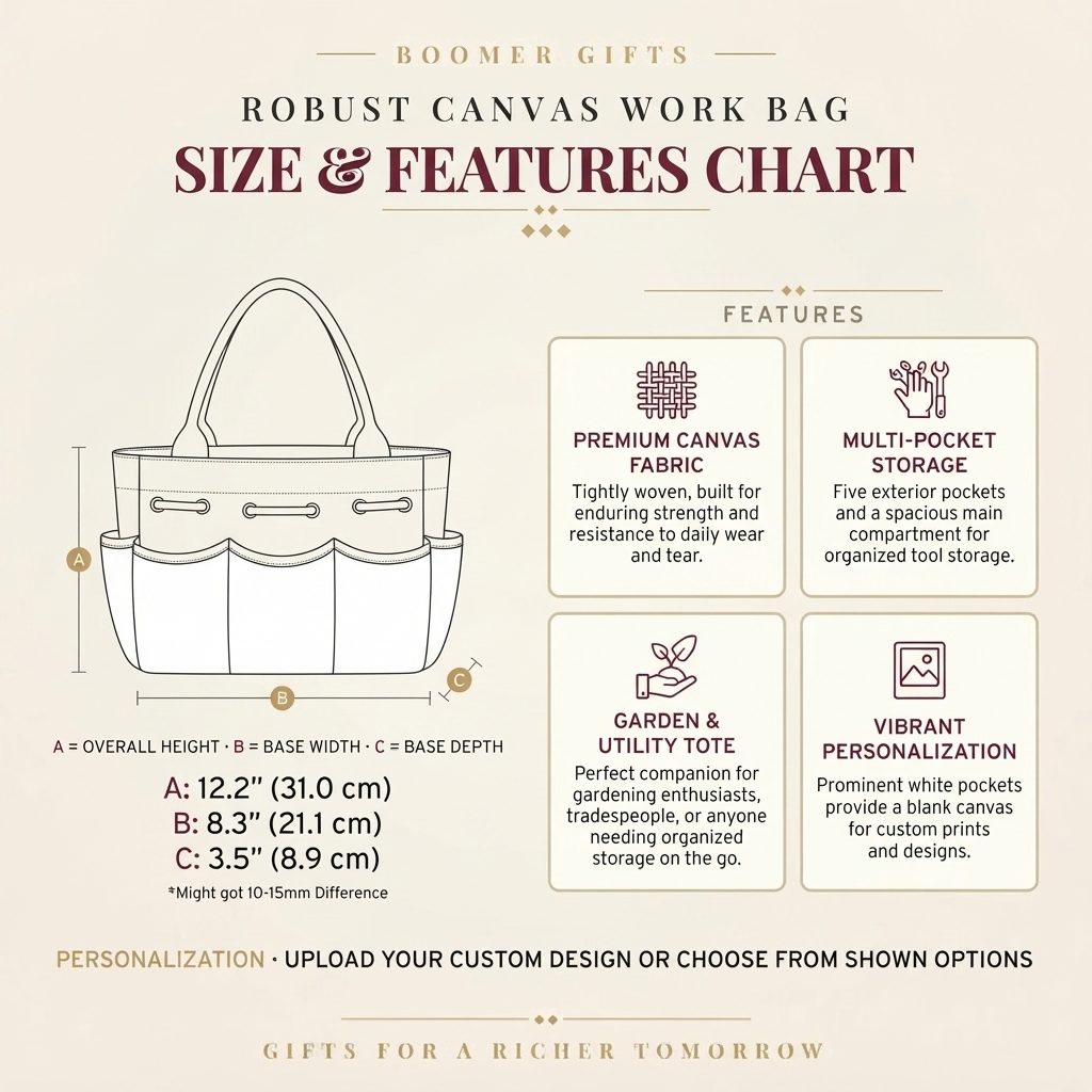 Personalized Canvas Garden Tote