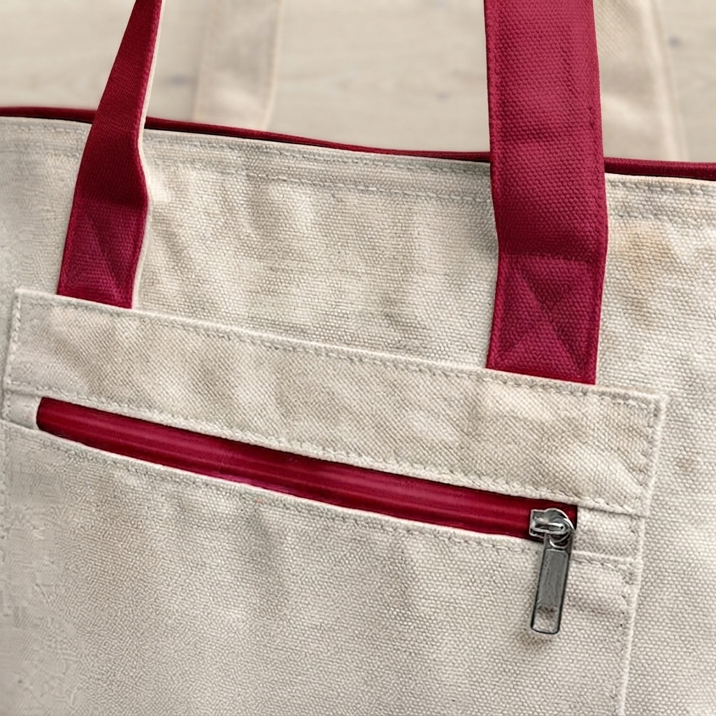 Personalized Canvas Tote Bag with Zipper
