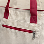 Personalized Canvas Tote Bag with Zipper