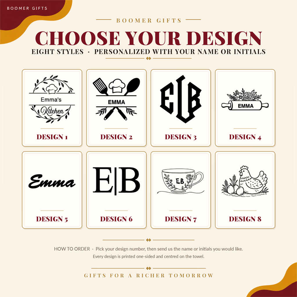 Personalized Chef Kitchen Tea Towel