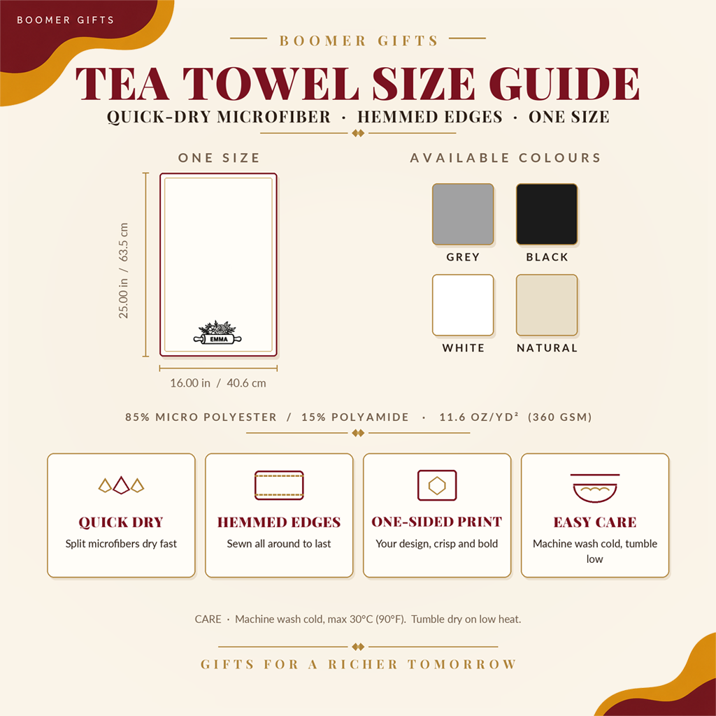 Personalized Chef Kitchen Tea Towel