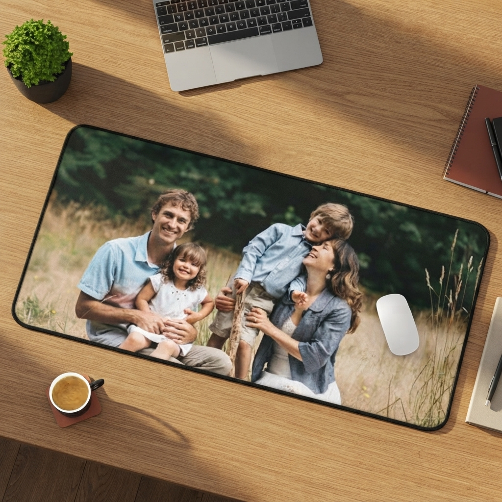 Personalized Family Photo Desk Mat