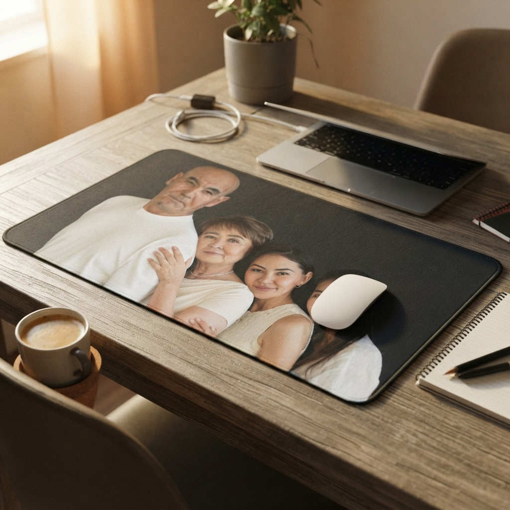 Personalized Family Photo Desk Mat