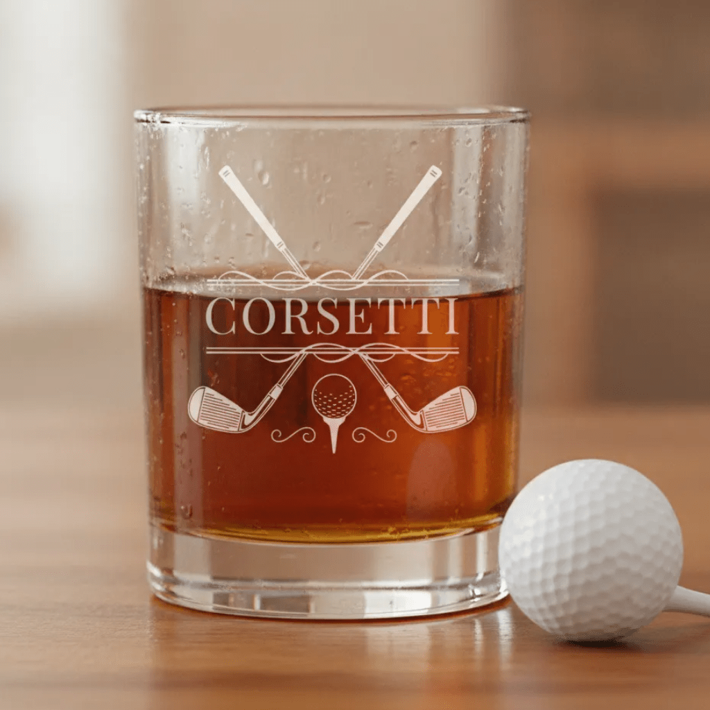 Personalized Golf Whiskey Glass - Drinkware