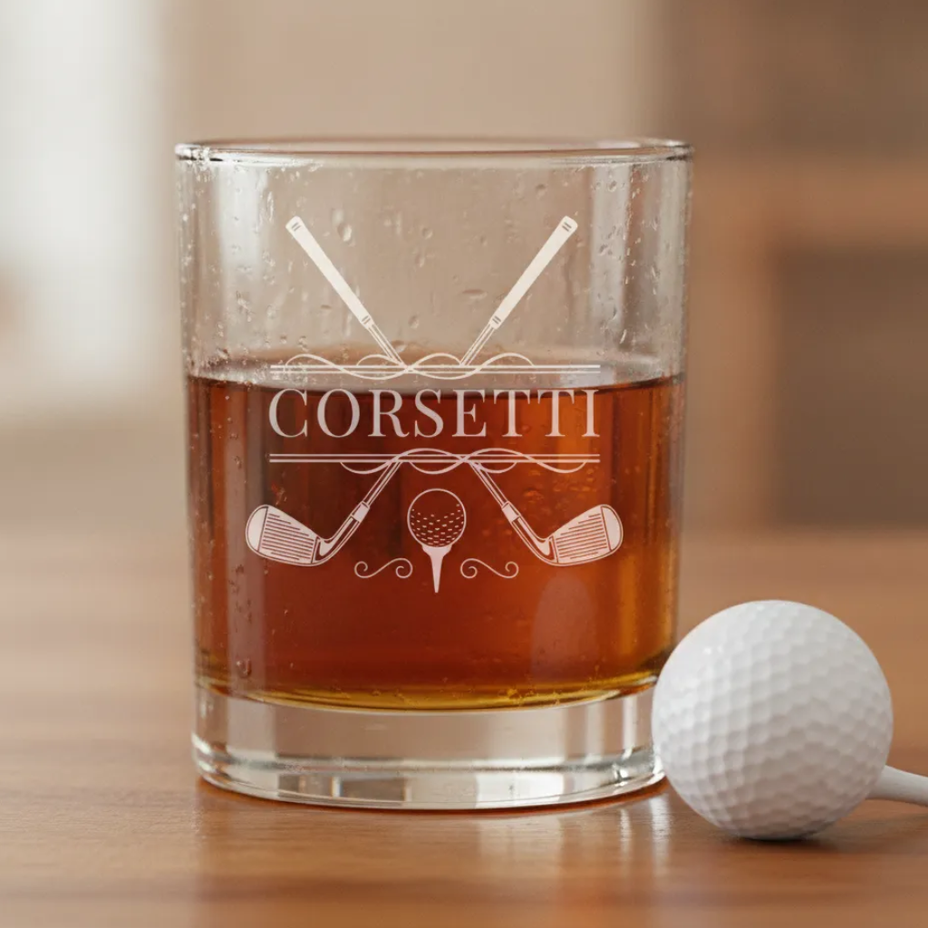 Personalized Golf Whiskey Glass