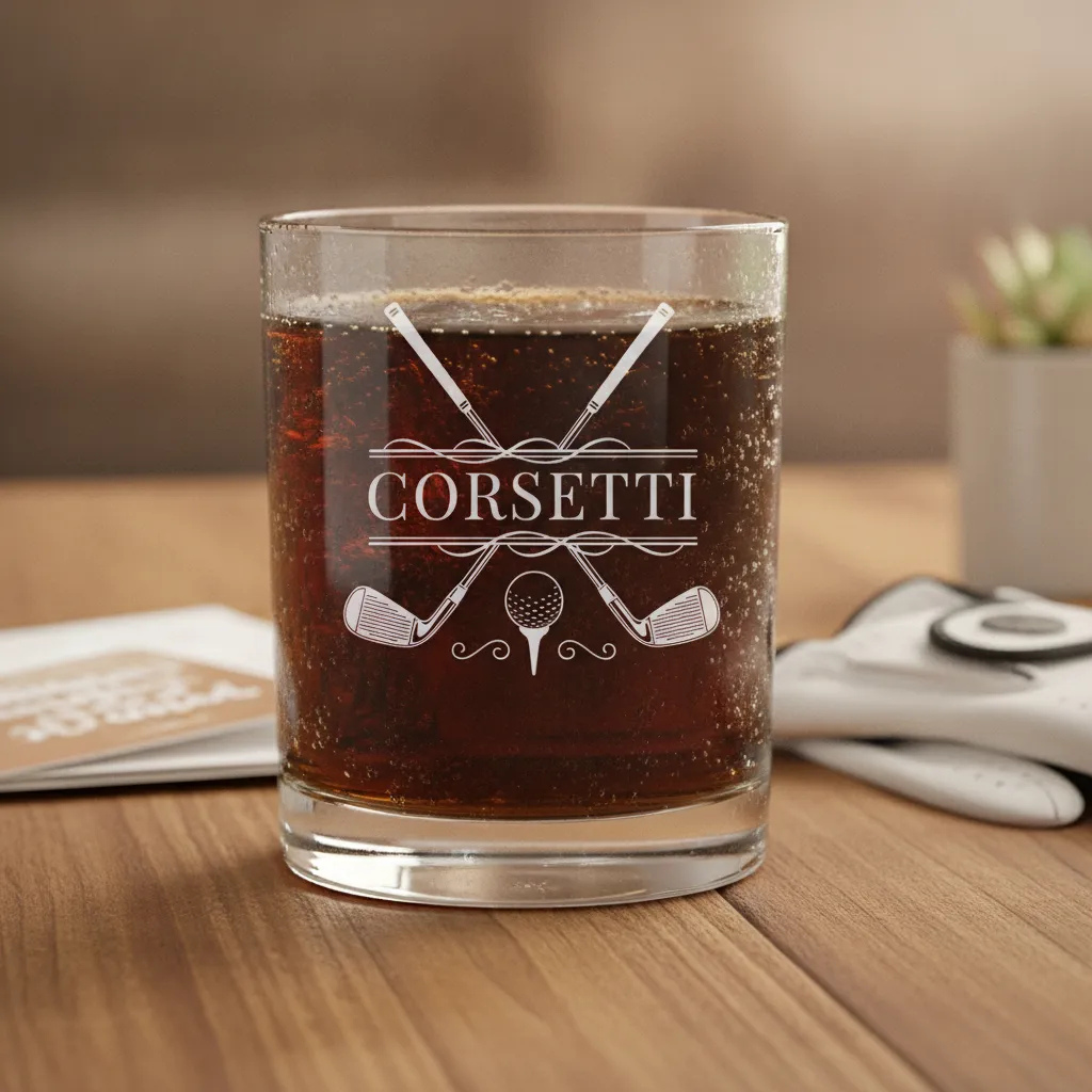 Personalized Golf Whiskey Glass