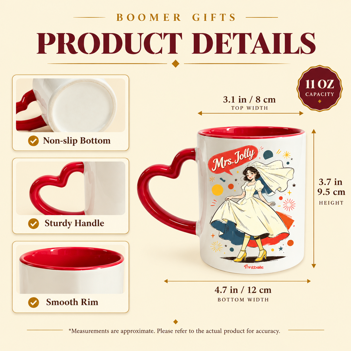 Personalized Heart Handle Mug