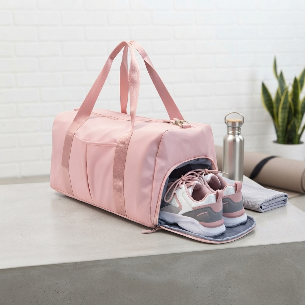 Personalized Letter Patch Duffel Bag