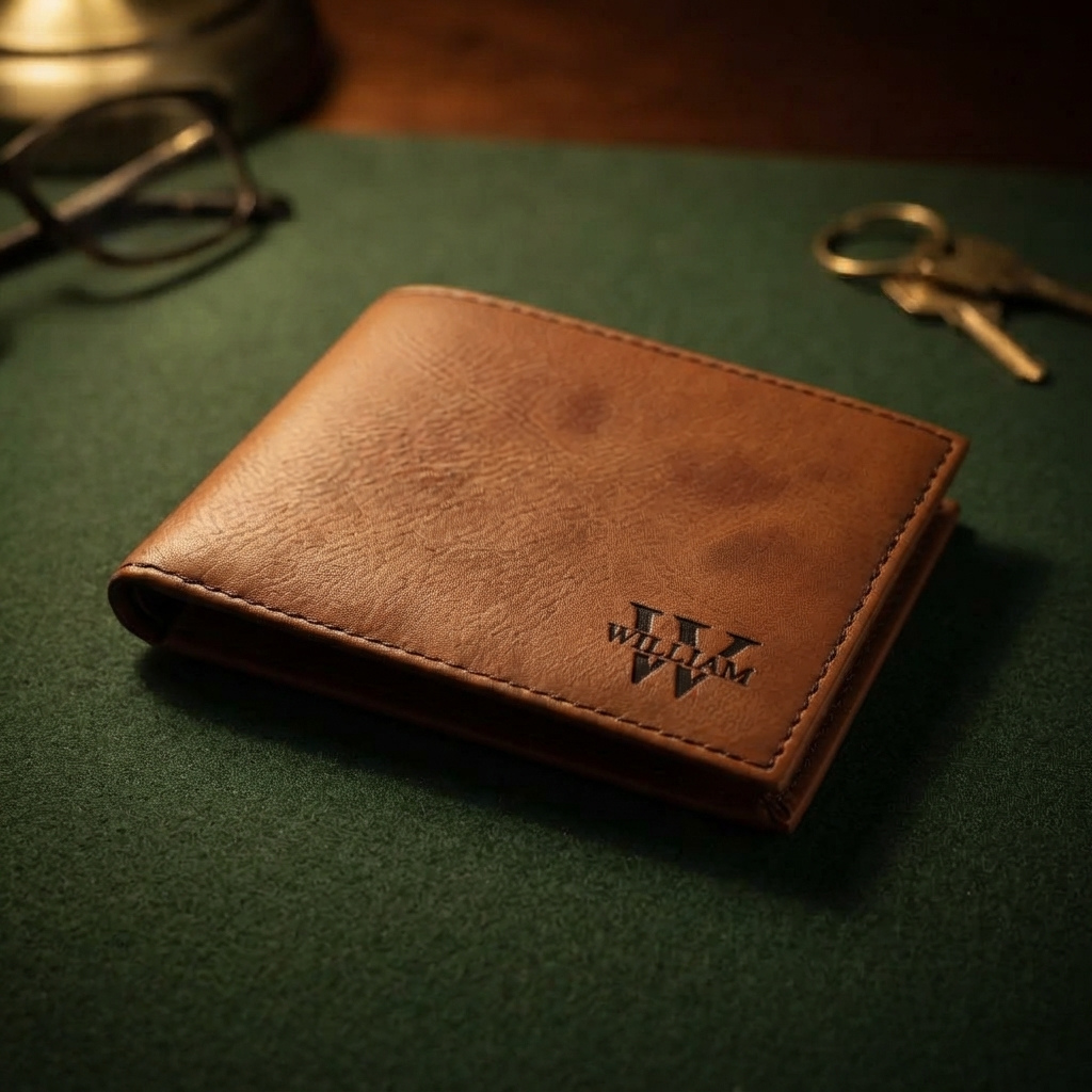 Personalized Monogram Bifold Wallet