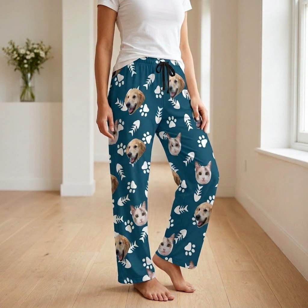 Personalized Pet Face Pajama Pants