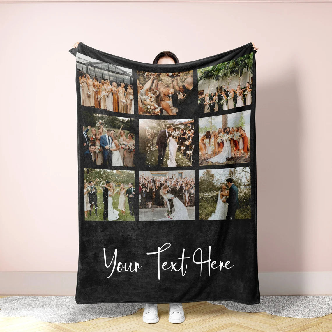Personalized Photo Collage Blanket