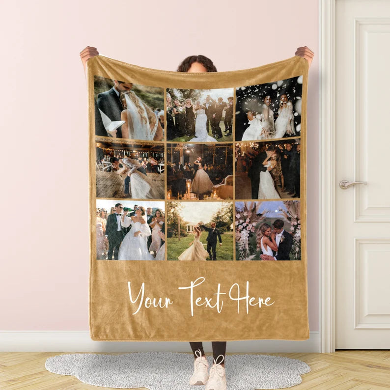 Personalized Photo Collage Blanket