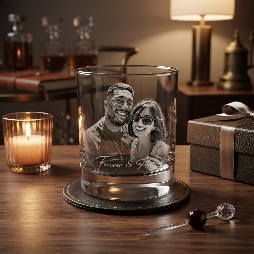 Personalized Photo Whiskey Glass