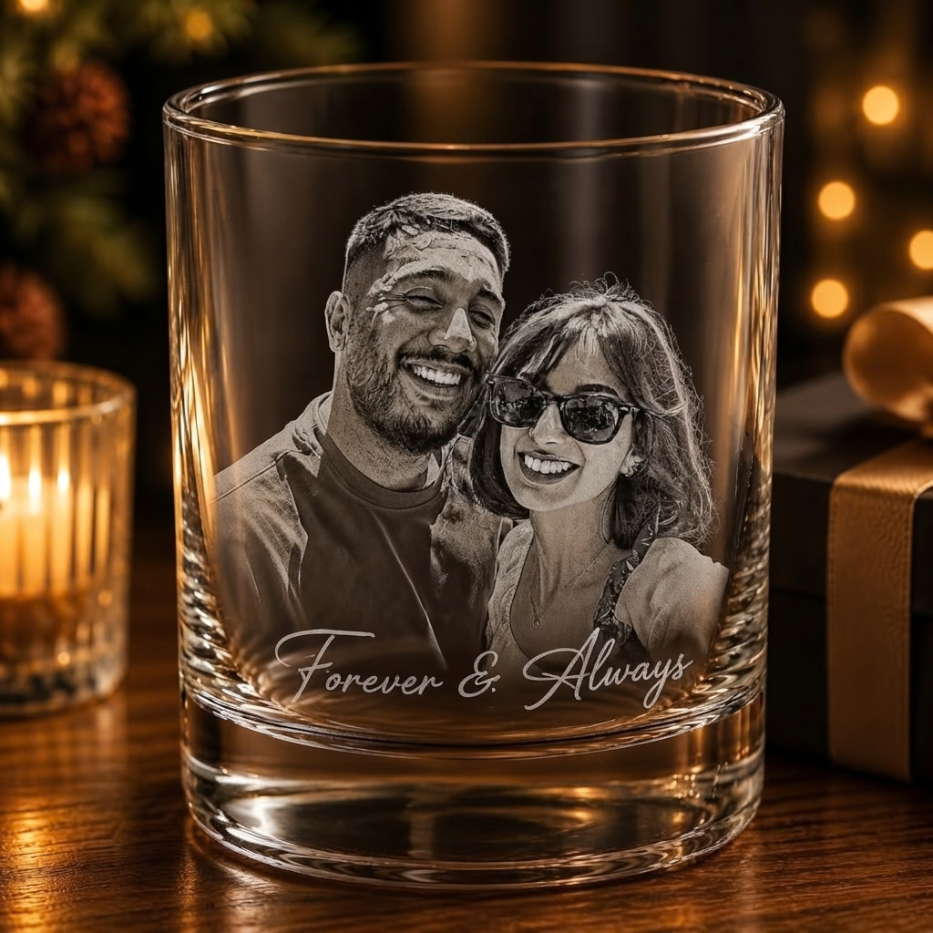 Personalized Photo Whiskey Glass