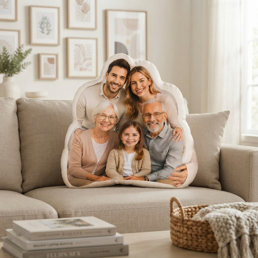 Personalized shaped photo pillow made from a favorite picture