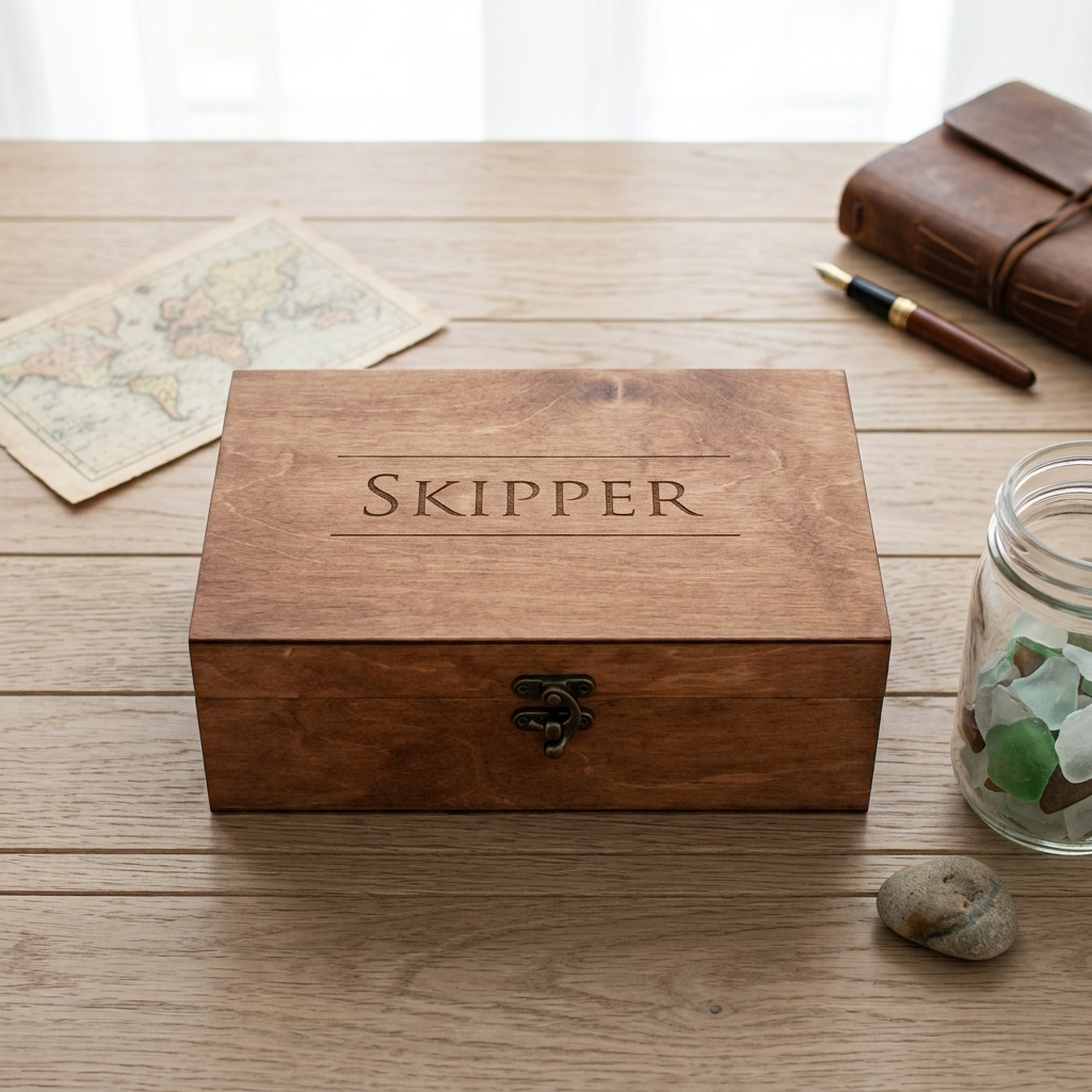 Personalized Wooden Keepsake Box with Engraved Name
